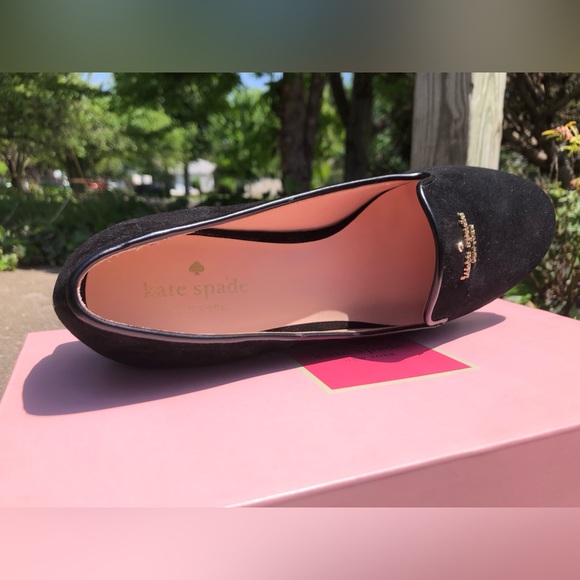 Kate Spade Signature Claudia Suede Flat Loafer, Black - Picture 4 of 6